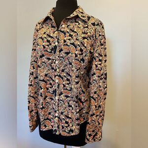 Jones New York Paisley Button
Down Shirt size large